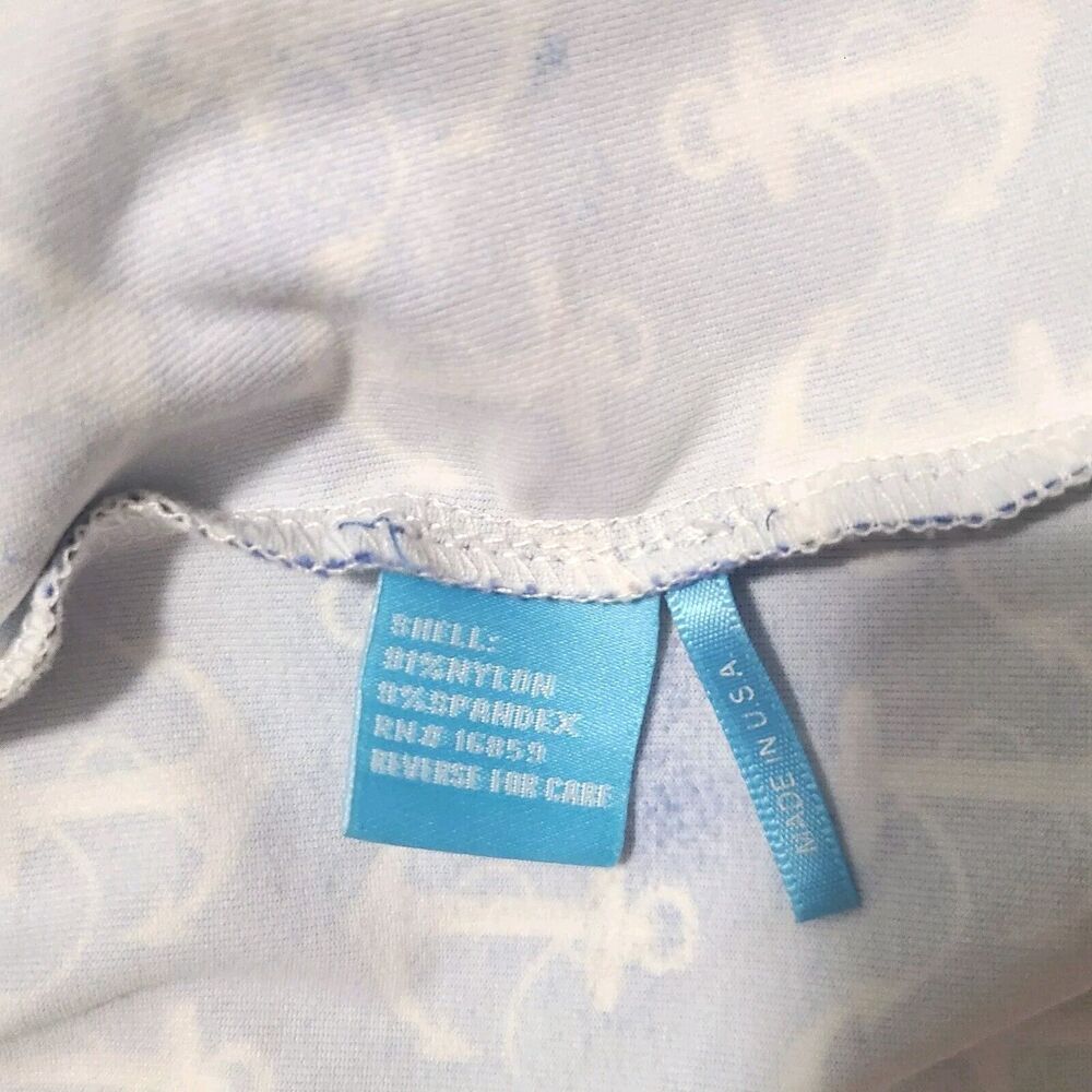 Sleeveless Blue Anchor-Print Midi Dress with Tie Neck - Picture 11 of 11